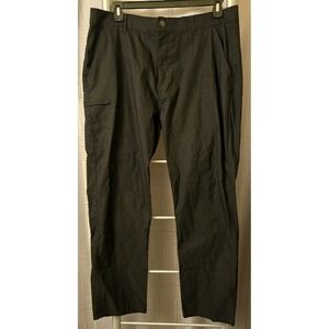 Denali Mens Black Stretch Travel Pants Elastic Waistband 38x30 (Fits 38x29)